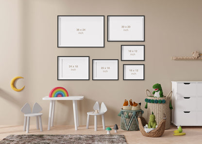 Starry Boho Counting Chart One to Ten, Number Poster for Nursery and Toddler Room (without Frame)