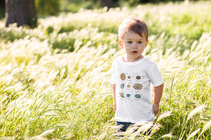 Retro Galaxy Adventure Solar System T-Shirts, Toddler Short Sleeve Tee for Ages 2-5