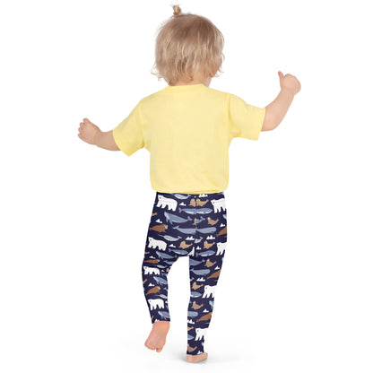 Kid's Leggings - Polar Bear, Walrus, Whale, Narwhal