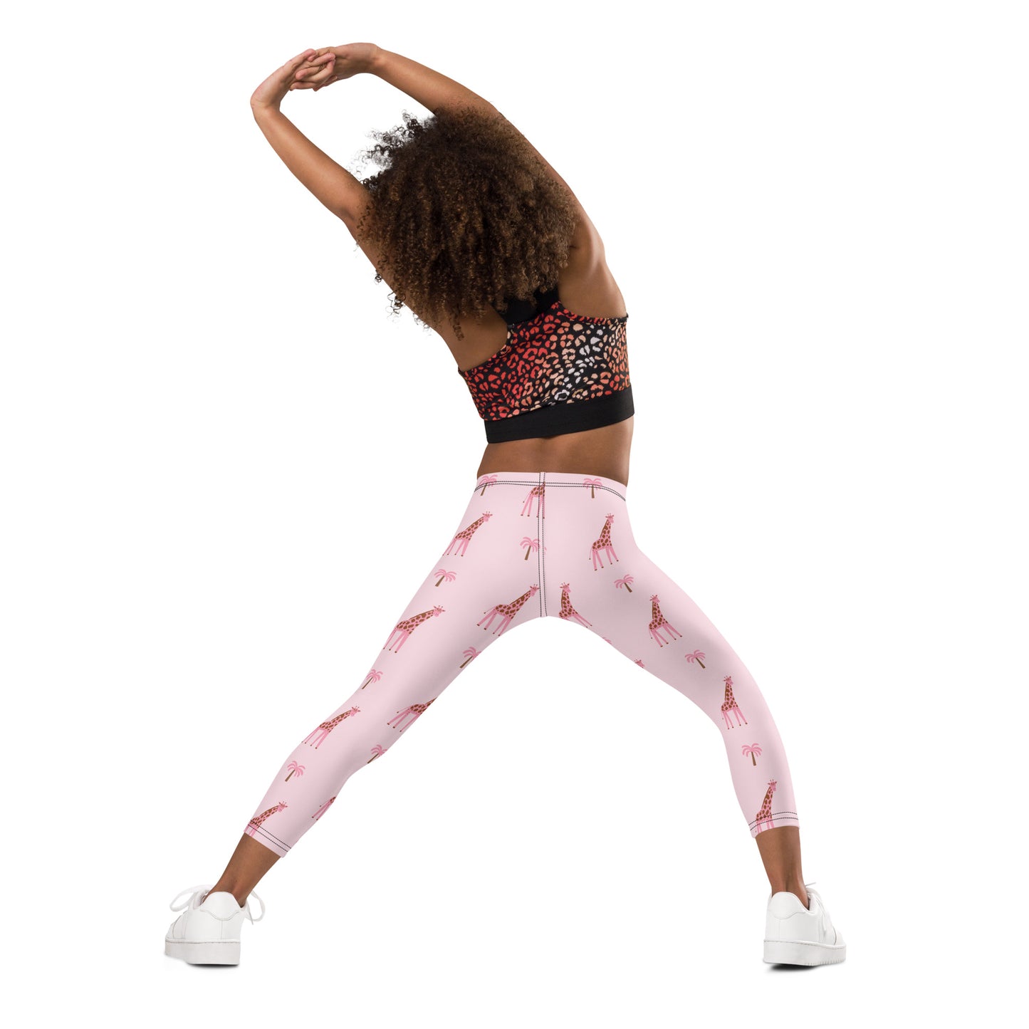 Kid's Leggings - Pink Giraffe