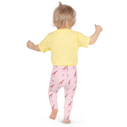 Kid's Leggings - Pink Giraffe