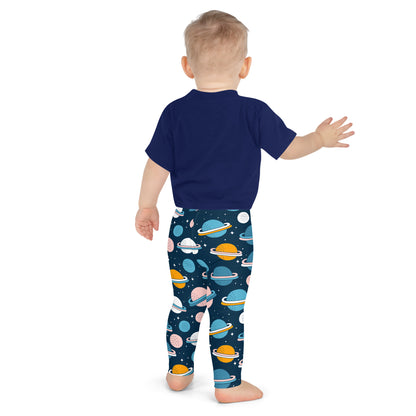 Kid's Leggings - Planet, Planet and Planet! - Navy