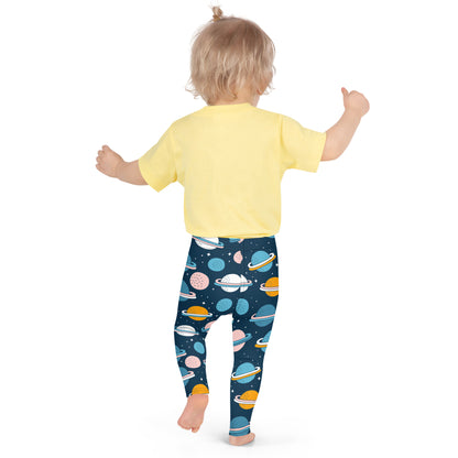 Kid's Leggings - Planet, Planet and Planet! - Navy