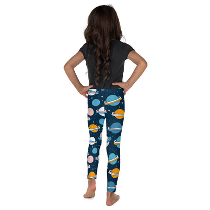 Kid's Leggings - Planet, Planet and Planet! - Navy