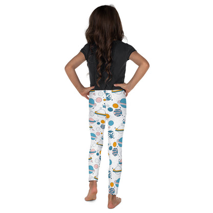 Kid's Leggings - Oh My Space! White