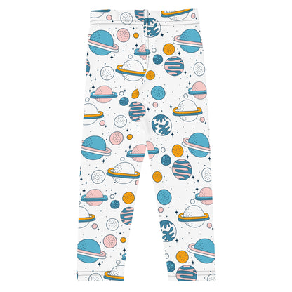 Kid's Leggings - Oh My Space! White