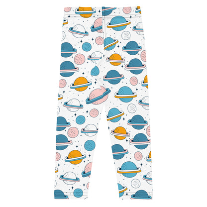 Kid's Leggings - Planet, Planet and Planet! White