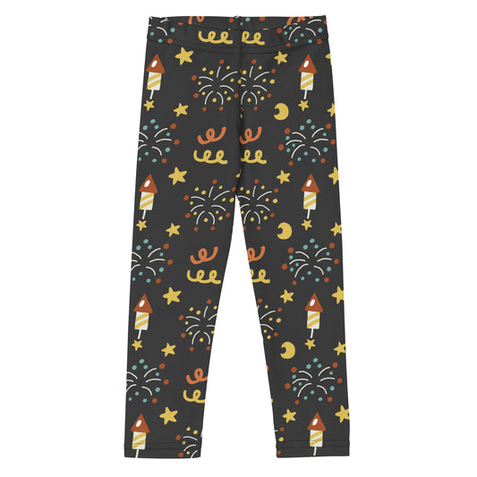 Kid's Leggings - Fireworks in the Amusement Park