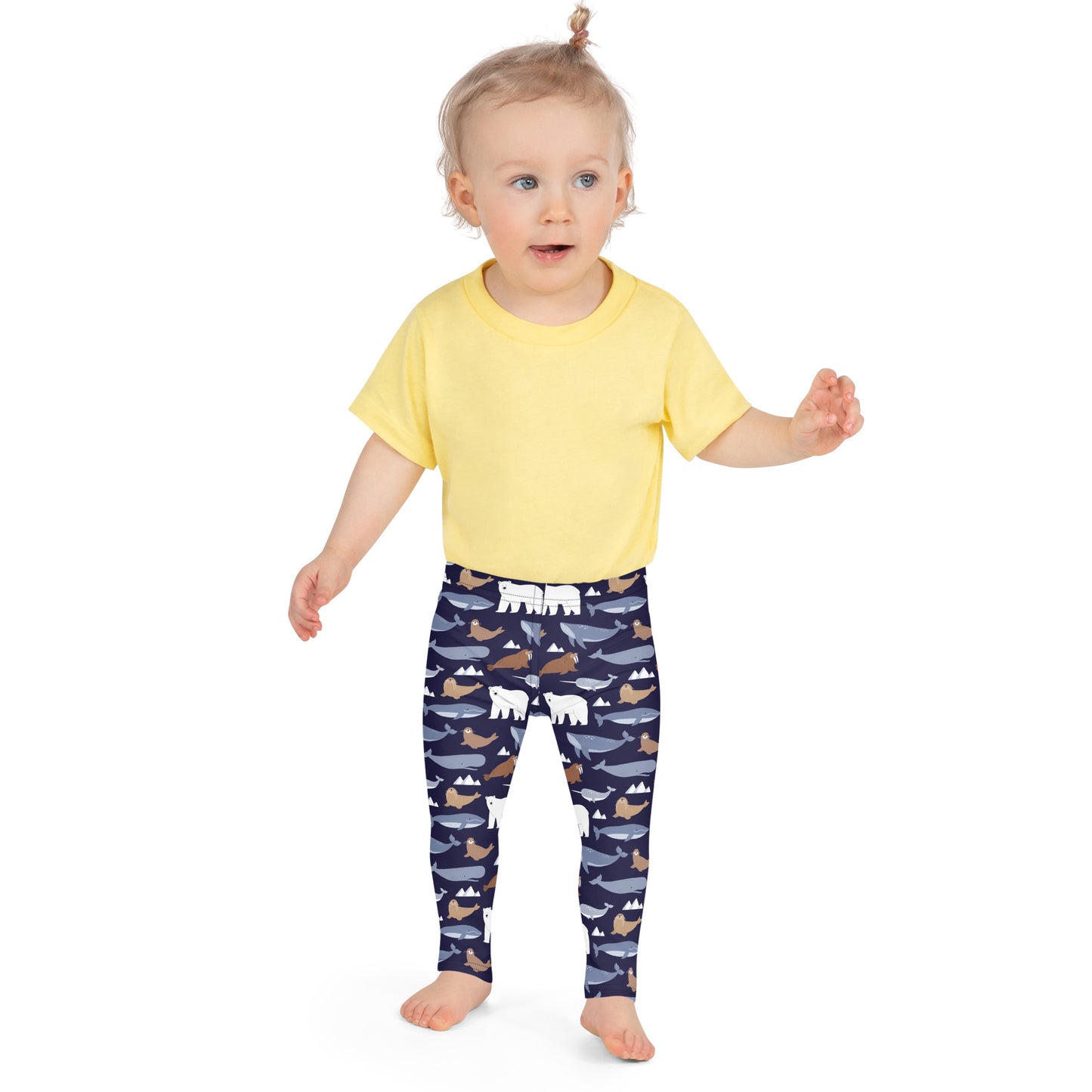 Kid's Leggings - Polar Bear, Walrus, Whale, Narwhal