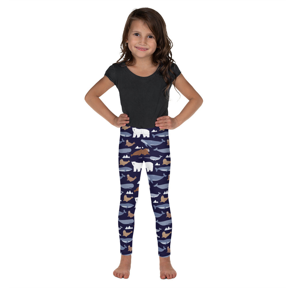 Kid's Leggings - Polar Bear, Walrus, Whale, Narwhal