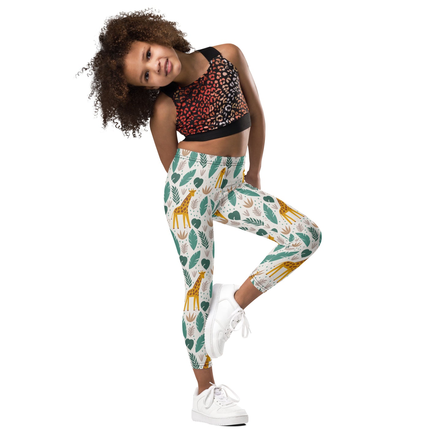 Kid's Leggings - Jungle Giraffe