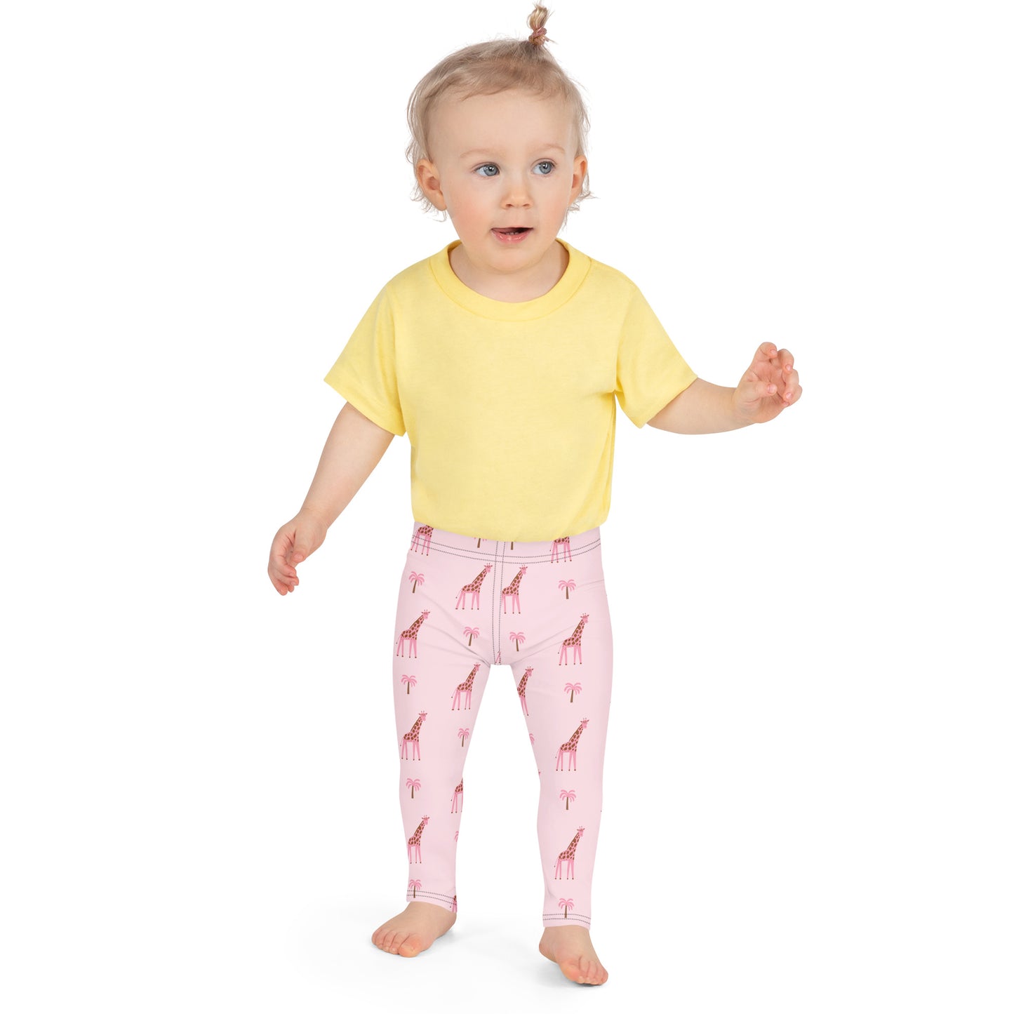 Kid's Leggings - Pink Giraffe