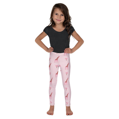 Kid's Leggings - Pink Giraffe