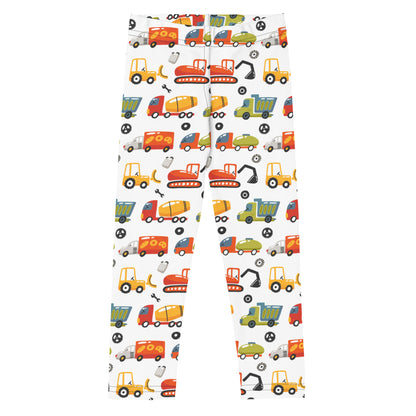 Kid's Leggings - Truck, Excavator, Tanker Truck, Dozer