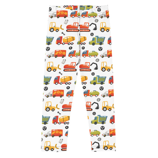 Kid's Leggings - Truck, Excavator, Tanker Truck, Dozer