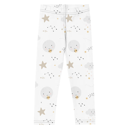 Kid's Leggings - Moon Stars Constellations and Shooting Stars