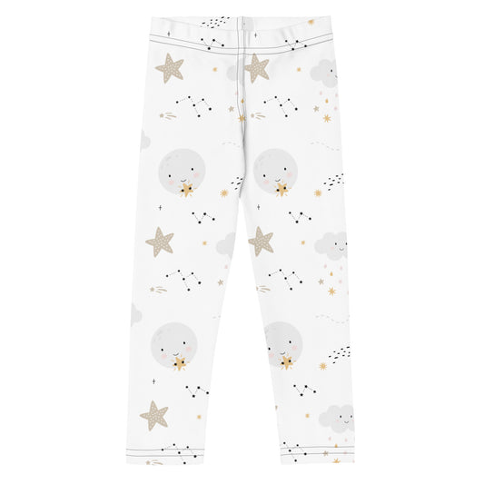 Kid's Leggings - Moon Stars Constellations and Shooting Stars