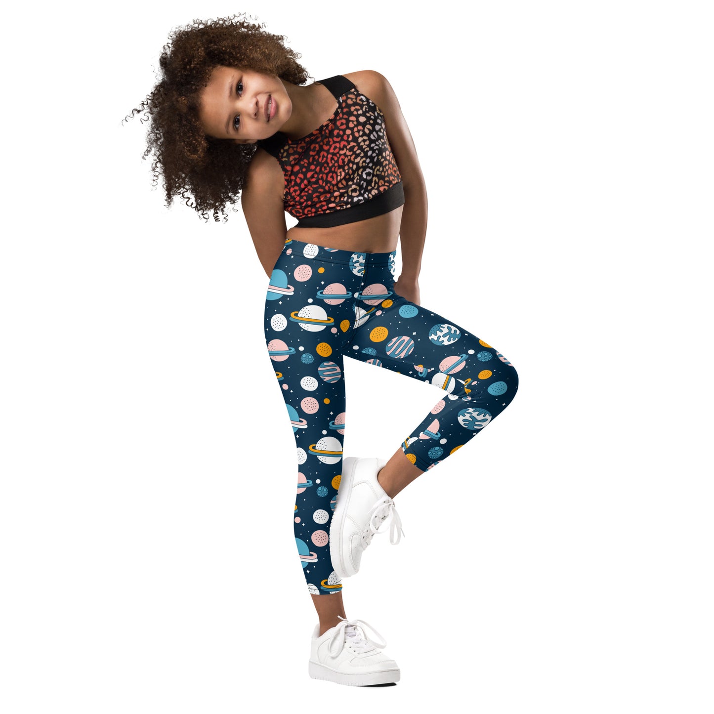 Kid's Leggings - Oh My Space! - Navy