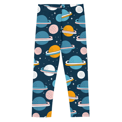 Kid's Leggings - Planet, Planet and Planet! - Navy