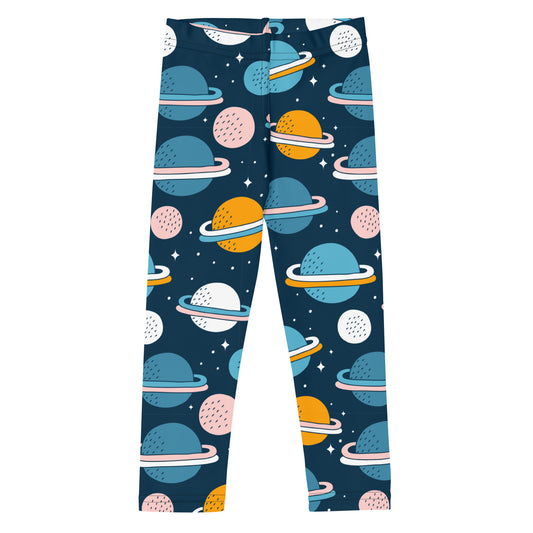 Kid's Leggings - Planet, Planet and Planet! - Navy