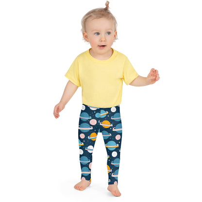 Kid's Leggings - Planet, Planet and Planet! - Navy