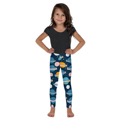 Kid's Leggings - Planet, Planet and Planet! - Navy