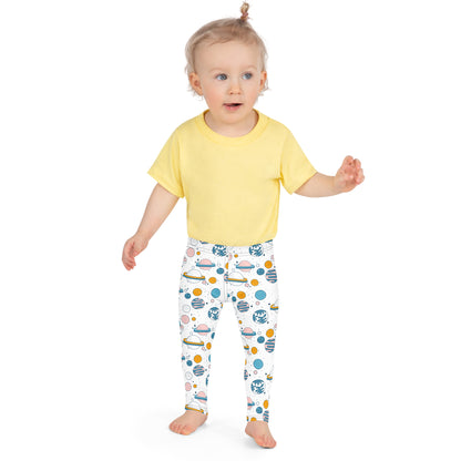 Kid's Leggings - Oh My Space! White