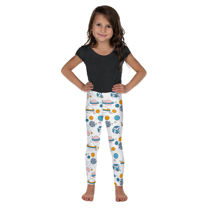 Kid's Leggings - Oh My Space! White