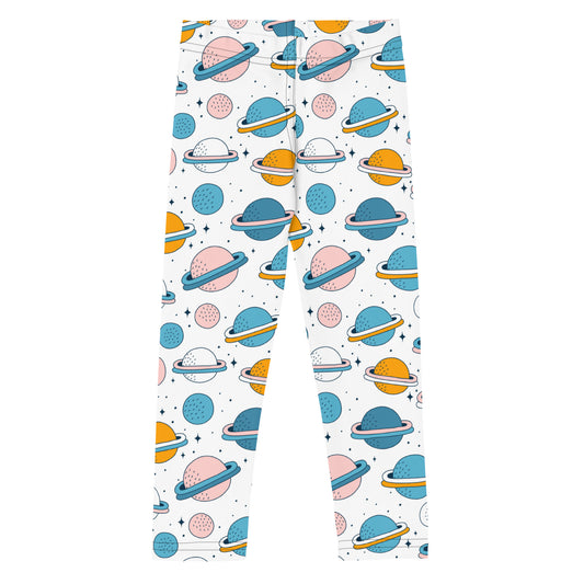 Kid's Leggings - Planet, Planet and Planet! White