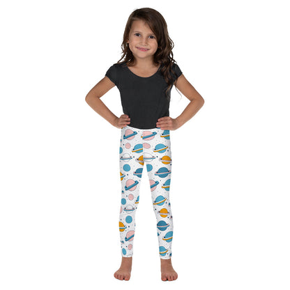 Kid's Leggings - Planet, Planet and Planet! White