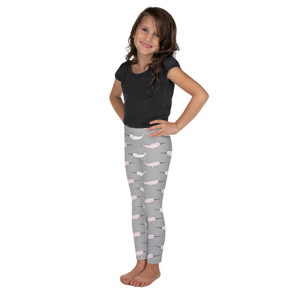 Kid's Leggings - Narwhal in Magical Water