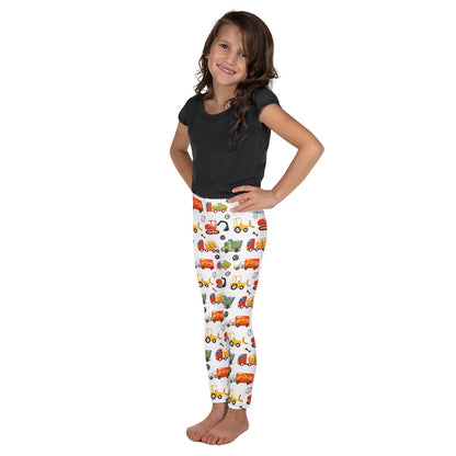 Kid's Leggings - Truck, Excavator, Tanker Truck, Dozer