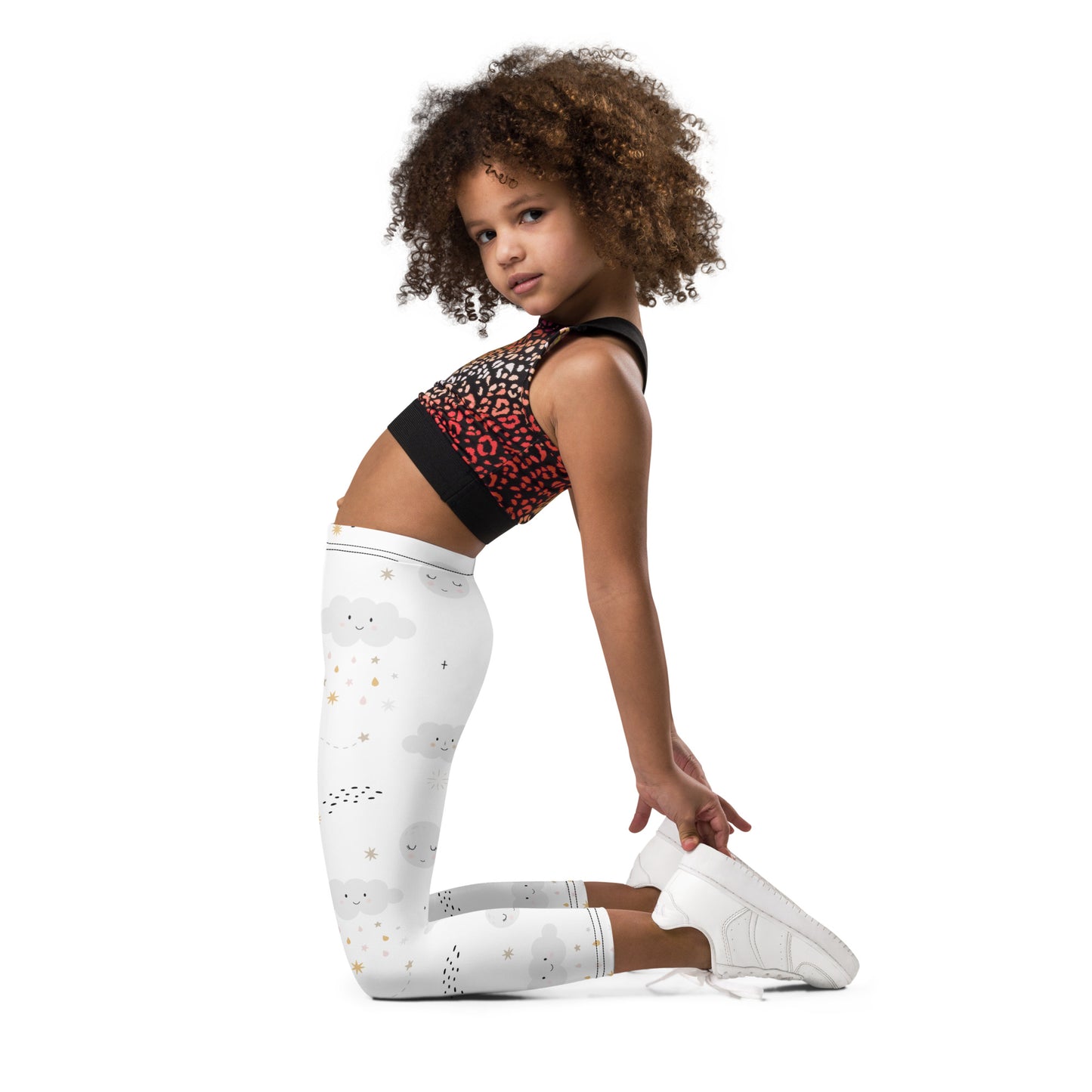 Kid's Leggings - Moon Stars Constellations and Shooting Stars