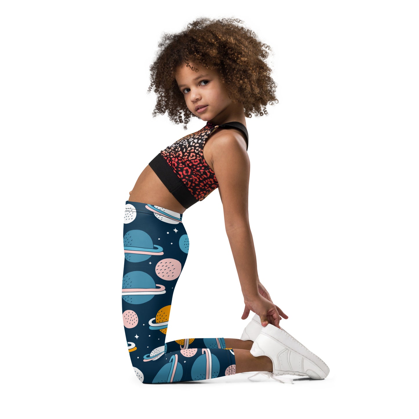 Kid's Leggings - Planet, Planet and Planet! - Navy