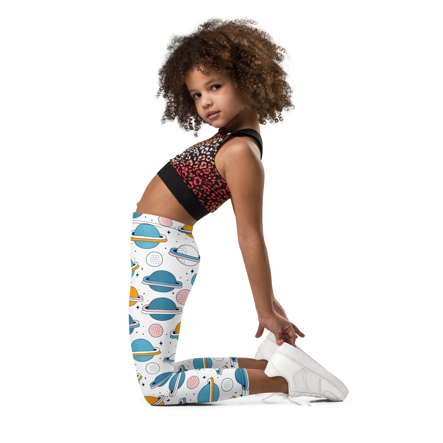 Kid's Leggings - Planet, Planet and Planet! White