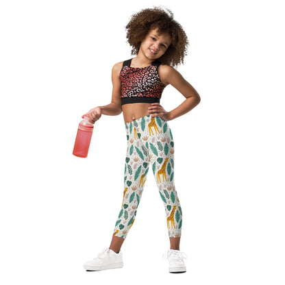 Kid's Leggings - Jungle Giraffe