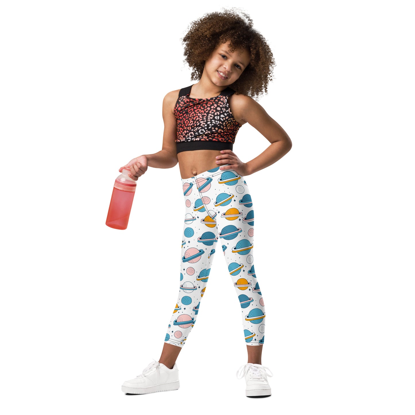 Kid's Leggings - Planet, Planet and Planet! White