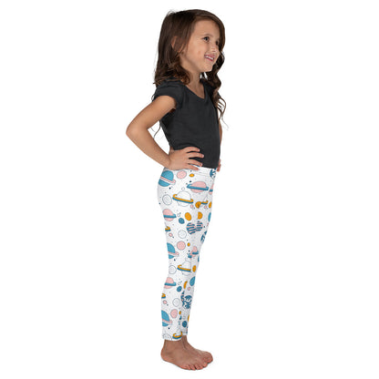 Kid's Leggings - Oh My Space! White