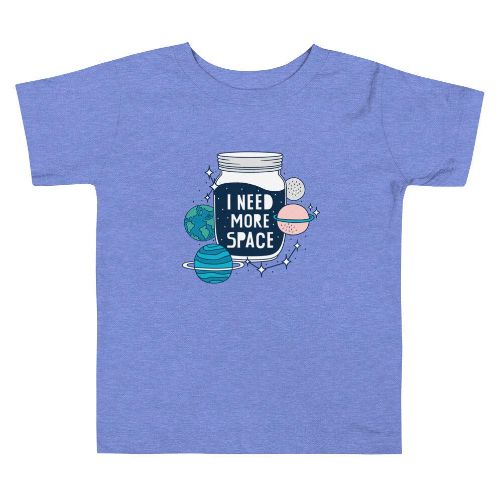 "I Need More Space" Toddler Cotton T-Shirts - Funny Short Sleeve T for Ages 2-5