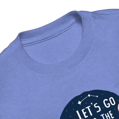 Toddler Short Sleeve Tee - "Let's Go to the Space" Cotton T-Shirts with Astronaut and Constellations