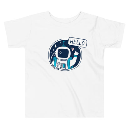 Hello Space Explorer Toddler T-Shirts - Cotton Short Sleeve Tee for Little Astronauts Ages 2-5