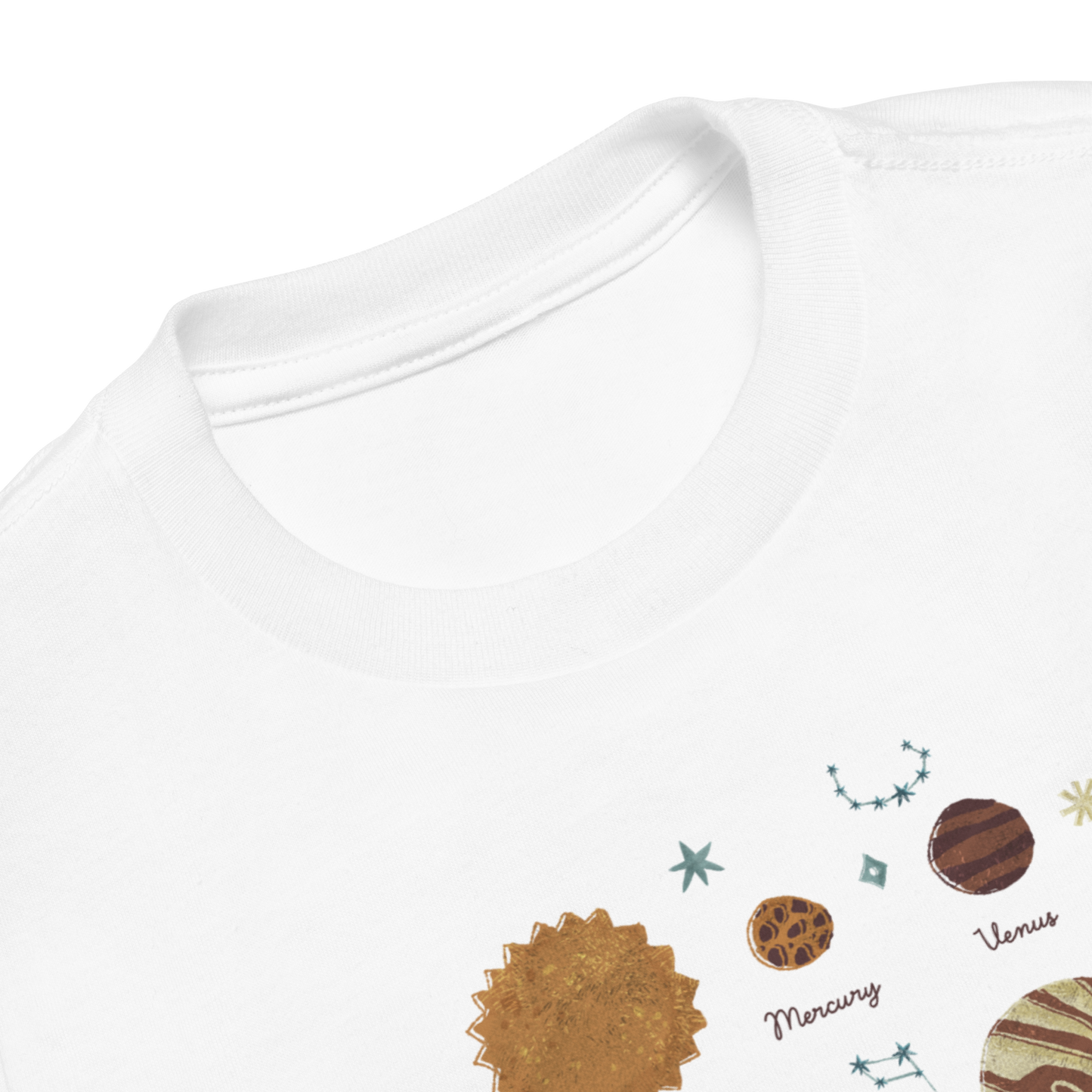 Retro Galaxy Adventure Solar System T-Shirts, Toddler Short Sleeve Tee for Ages 2-5