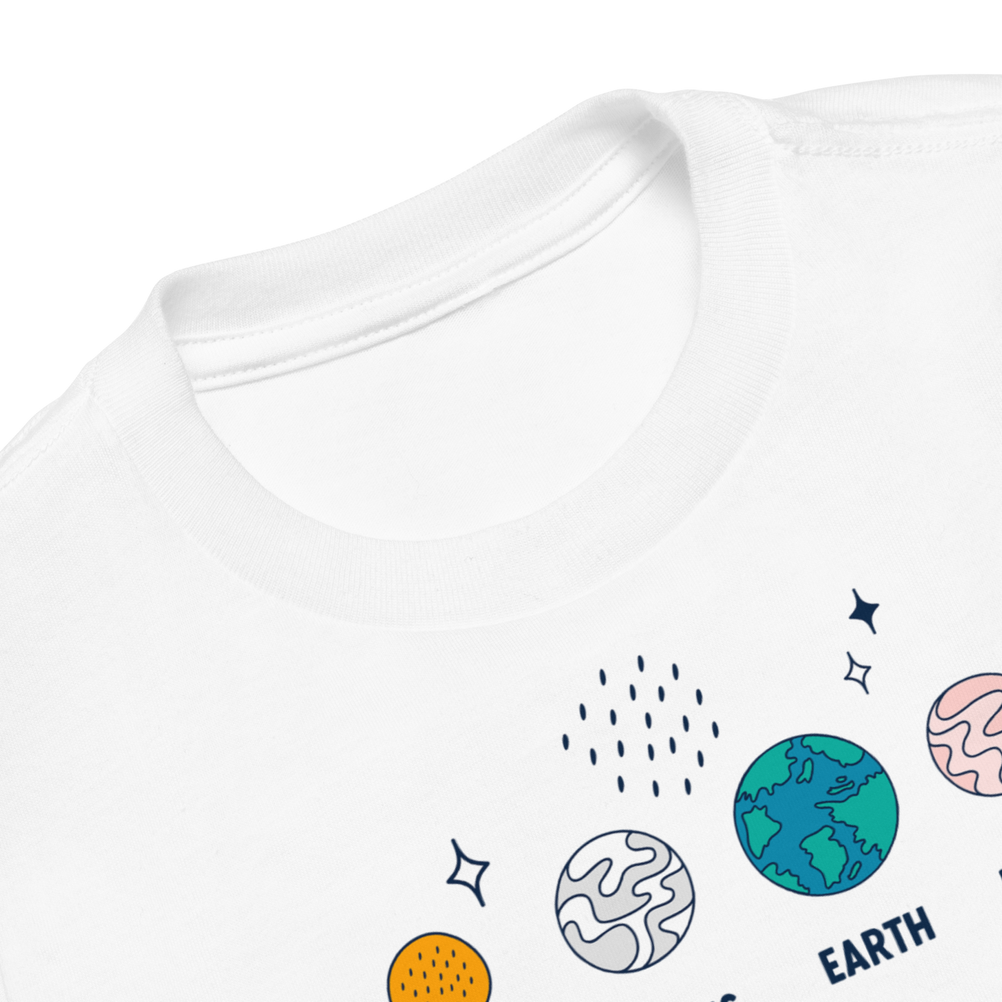 Little Astronaut Solar System Toddler T-Shirts - Comfortable Cotton Short Sleeve T Ages 2-5