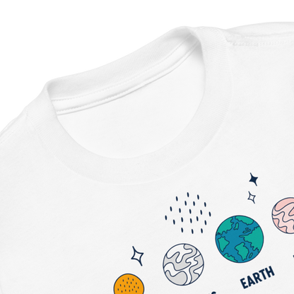 Little Astronaut Solar System Toddler T-Shirts - Comfortable Cotton Short Sleeve T Ages 2-5