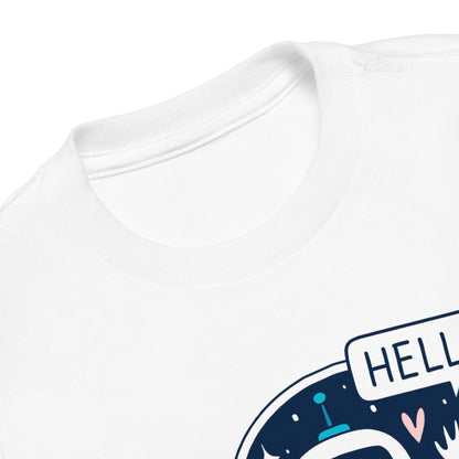 Hello Space Explorer Toddler T-Shirts - Cotton Short Sleeve Tee for Little Astronauts Ages 2-5