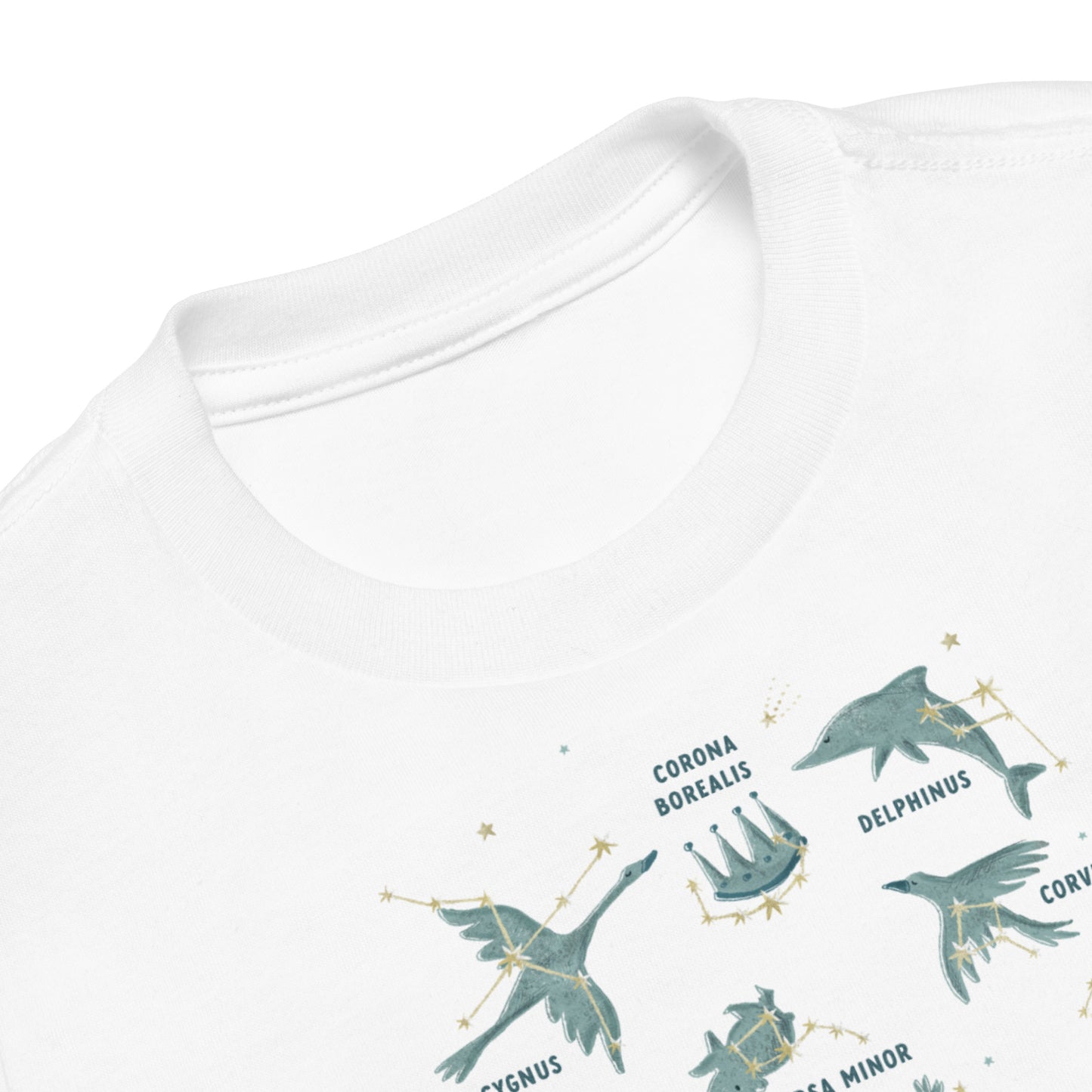 Starry Animal Constellations Toddler T-Shirts, Beautiful Short Sleeve Tee for Ages 2-5