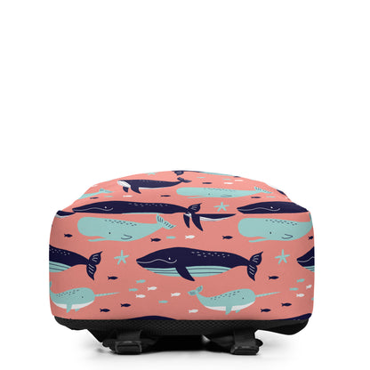 Minimalist Backpack Magical Whale World