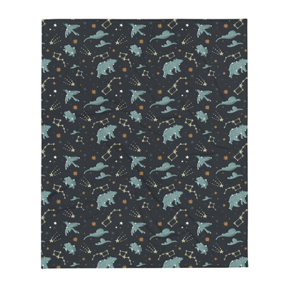 Constellations Throw Blanket for Babies and Kids